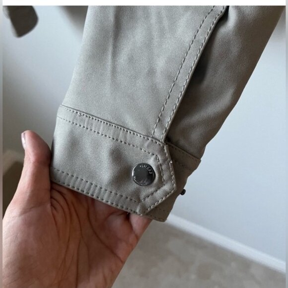 Guess NWT Mens Grey Quilted motorcycle drew suedes Jacket size XS - Picture 3 of 12